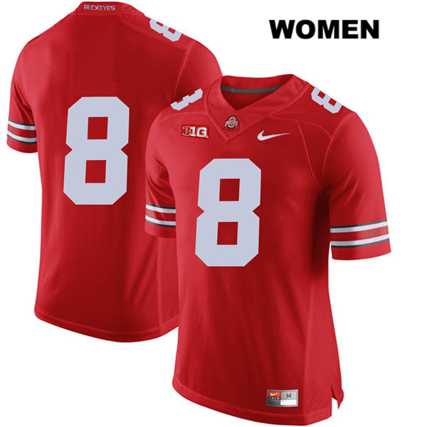 Ohio State Buckeyes Women's Kendall Sheffield #8 Red Authentic Nike No Name College NCAA Stitched Football Jersey AJ19D13VH